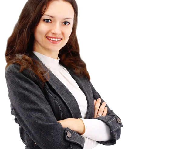 Successful business woman looking confident and smiling — Stock Photo, Image