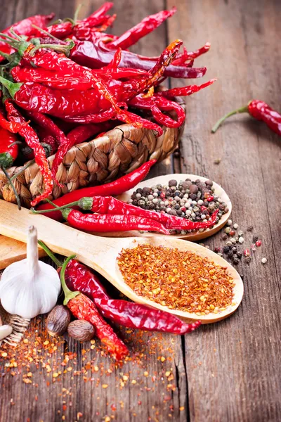 Red pepper and spices — Stock Image Red pepper and spices Stock Photo