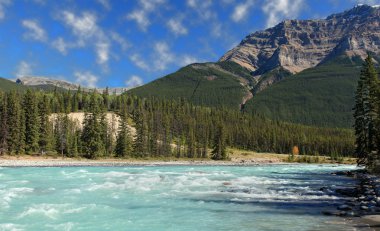 Mount kerkeslin ve athabaska Nehri