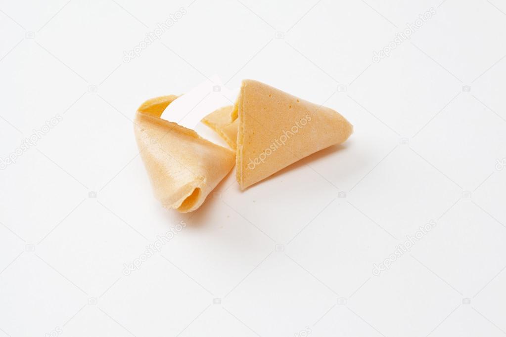 fortune cookie with blank paper