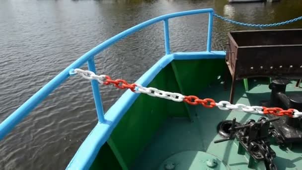 Fragmento de barco a motor — Vídeo de Stock