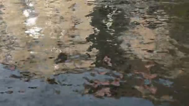 Abstracte rivier water reflecties — Stockvideo