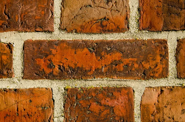 Antiguo fondo de pared de ladrillos rojos —  Fotos de Stock