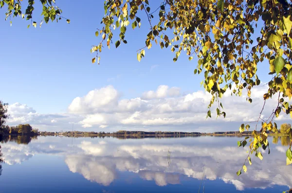 Otoño noche lago paisaje — Foto de Stock