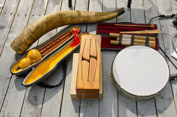 Various original musical instruments — Stock Photo, Image