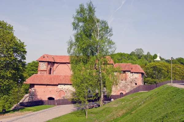 Zříceniny hradu gediminas Vilnius v jarním období — Stock fotografie