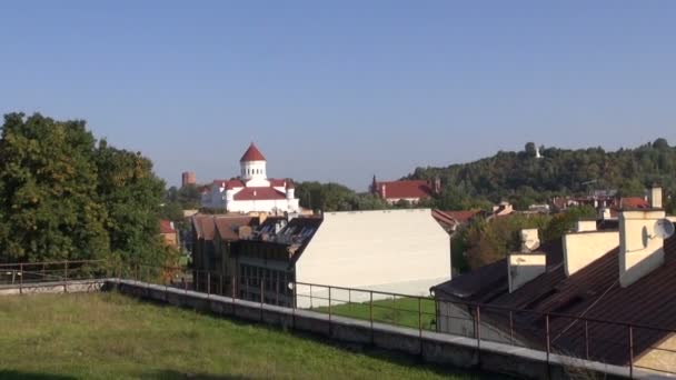 Lithuanian capital Vilnius panorama — Stock Video