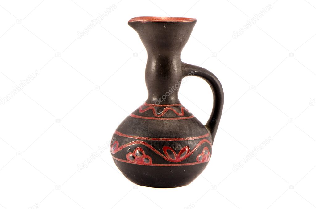 ornamental jug isolated on white