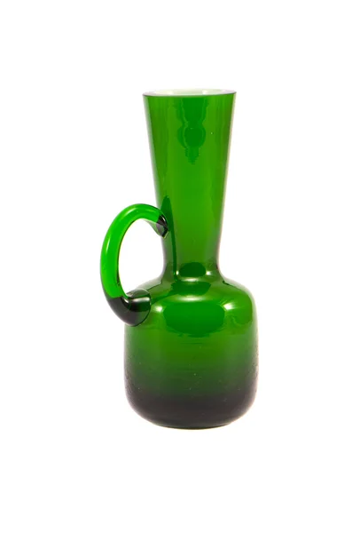 Isolé sur vase en verre vert blanc — Photo