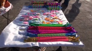 Panayır çeşitli ve renkli tatlılar