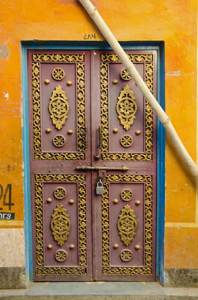 Оригінальний і багато прикрашений двері в Джайпурі, Сполучені Штати Америки — стокове фото
