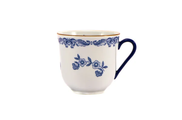 Taza de té ornamental aislada en blanco — Foto de Stock