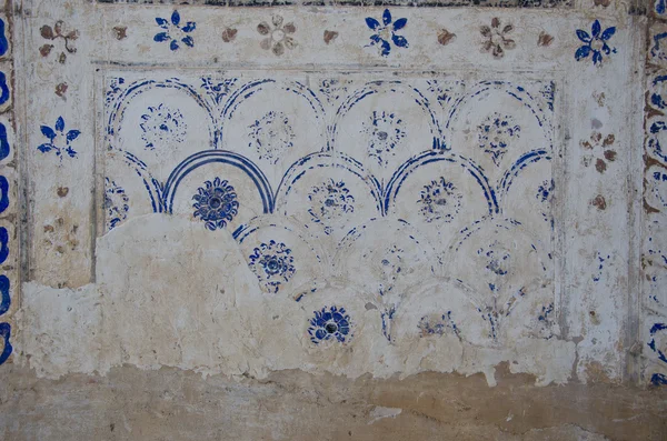 Invecchiato parete ornamentale in Asia sfondo — Foto Stock