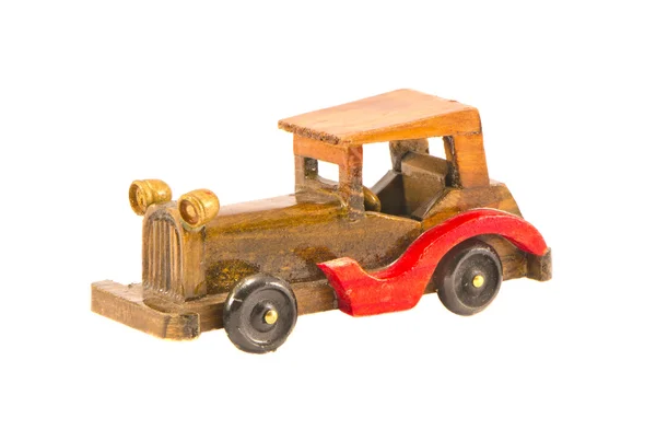 Wooden old car model isolated — Stock Photo, Image