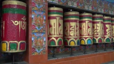 güzel Tibet Budist dua tekerlekleri-Dharamsala, Hindistan