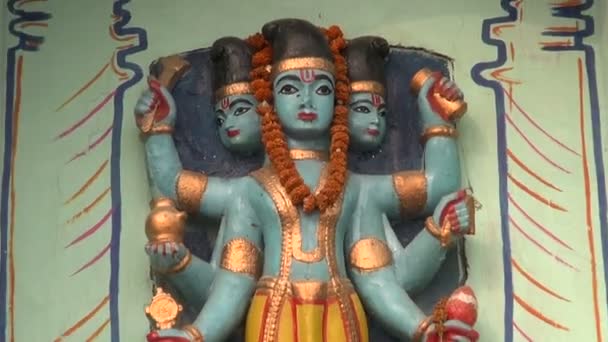 Hindu-Götter im Tempel, Indien — Stockvideo
