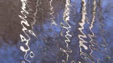 Huş ağacı yansımaları geçmişi olan kaynak suyu