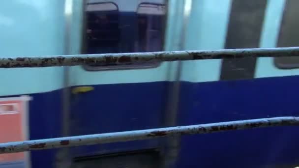 Train Motion размытый фон, Индия — стоковое видео