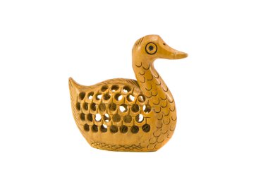 Hint el sanatları ahşap kuş hediye izole