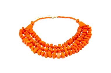 deve kemiği Hint kolye üzerinde beyaz izole