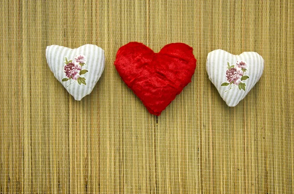 Tři krásné šaty srdce — Stock fotografie