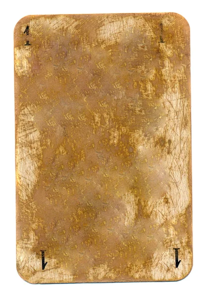 Стародавній гральний картковий гранжевий фон з номером один — стокове фото
