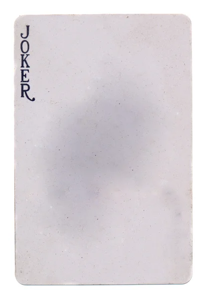 Ročník hrací karta žolík papírové pozadí — Stock fotografie