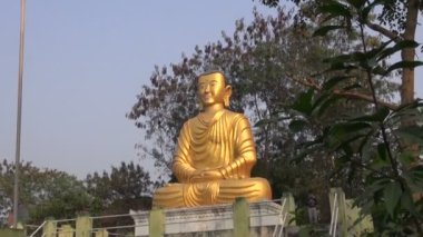 Altın büyük lord Buddha statue Nepal