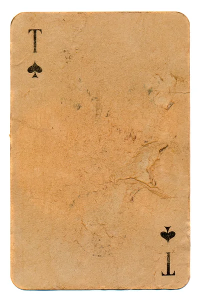 古代王牌黑桃纸牌背景的 — 图库照片