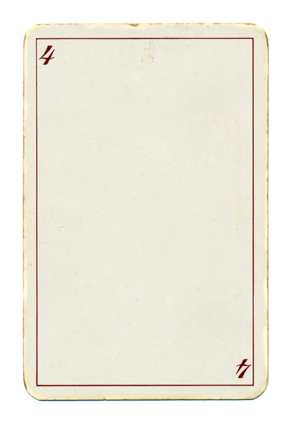 Dört 4 numaralı ve satır boş oyun kağıdı kağıt arka plan — Stok fotoğraf