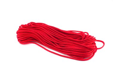 beyaz izole kırmızı string iplik