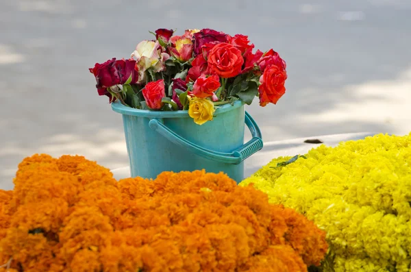 Flowers in asia stret market — Stock Photo, Image