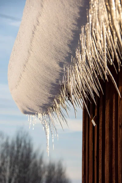 Dripping Melting Spring Icicles Midwinter Icon — Stock Photo, Image