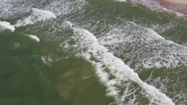 Beautiful Sea Waves Video Background Aerial View — Stock Video