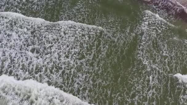 Балтійські Морські Хвилі Відео Фон Вигляд Повітря — стокове відео