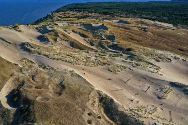 Luchtfoto Van Dode Grijze Duinen Nationaal Park Reservaat Curonian Spit — Stockfoto