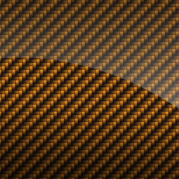 Golden glossy carbon fiber background or texture — Stock Photo, Image