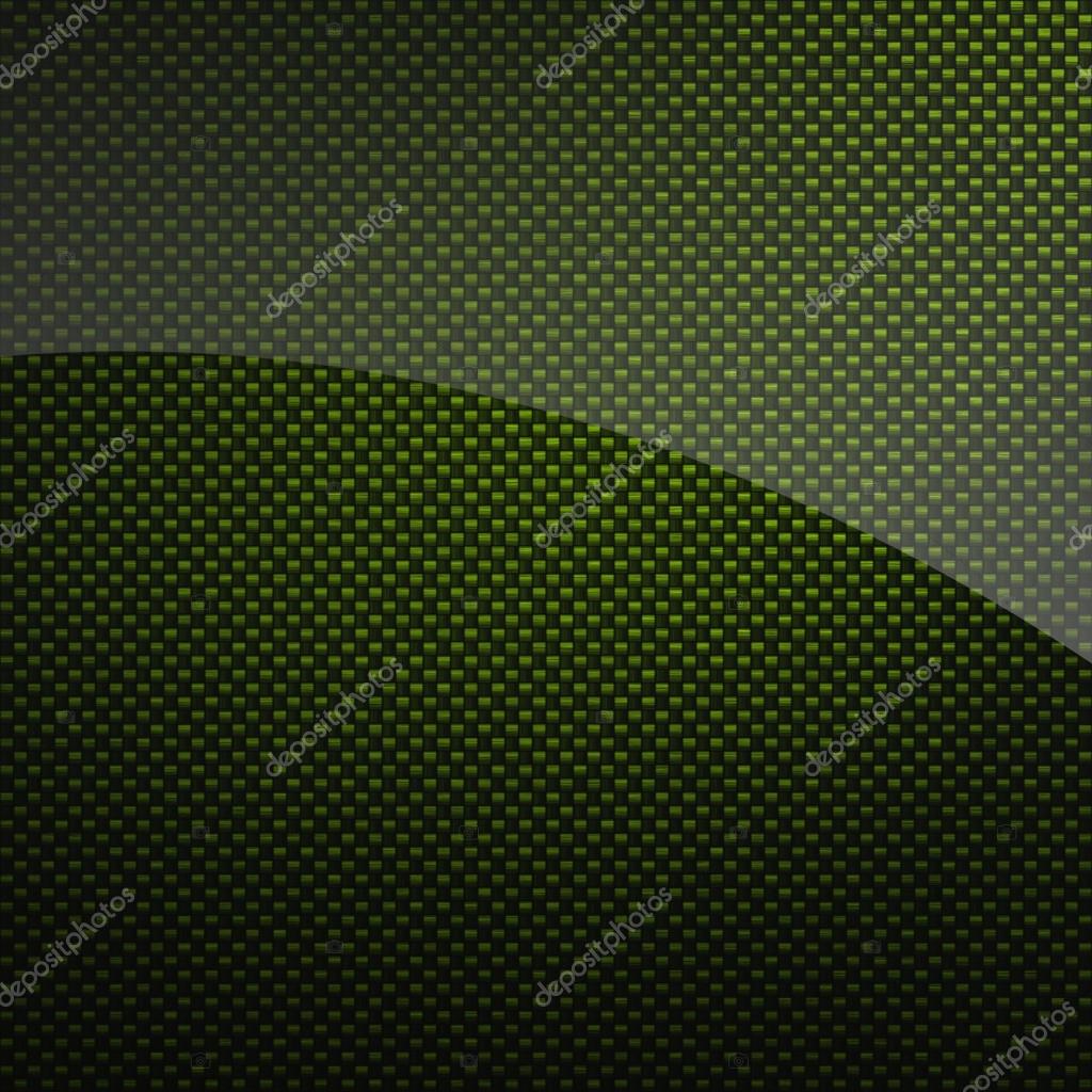 Green glossy carbon fiber background or texture — Stock Photo