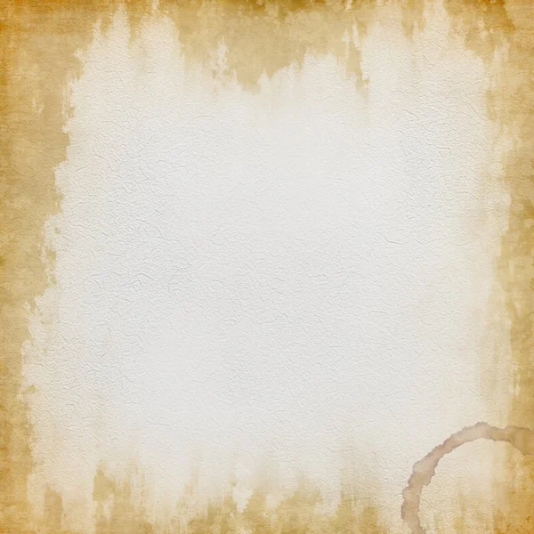 Grunge 老湿的纸工作表背景与咖啡渍 — 图库照片