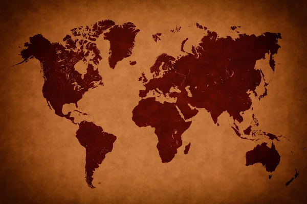 Старая винтажная карта мира — стоковое фото