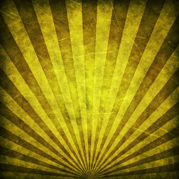 Yellow grunge sunbeams background or texture — Stock Photo, Image