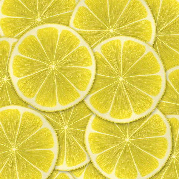 Fondo giallo con agrumi di fette di limone — Foto Stock