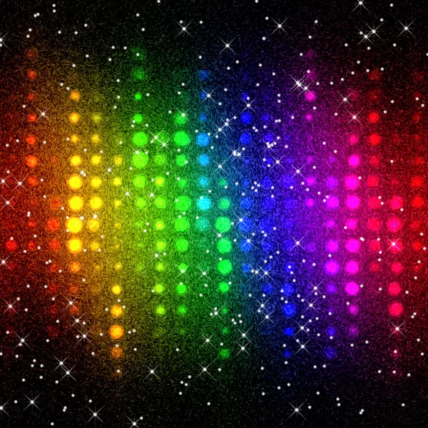 Abstract multicolor disco lights mosaic background — Stock Photo, Image