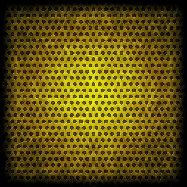 Yellow grunge background of circle pattern texture — Stock Photo, Image