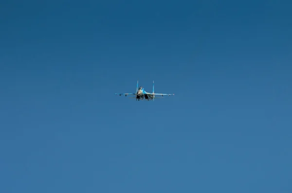 Ukrainian SU-27 display during Radom Air Show 2013 — Stock Photo, Image