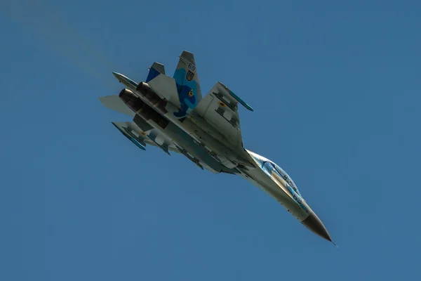 Ukraiński su-27 wystawa w Radomiu powietrza Pokaż 2013 — Zdjęcie stockowe