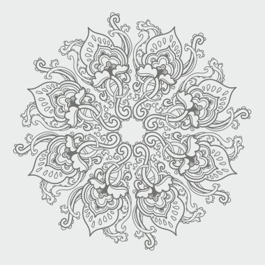 Ornamental round floral lace pattern. kaleidoscopic floral pattern, mandala