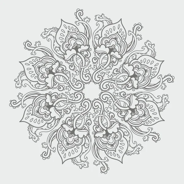 Ozdobne rundy koronki kwiatowy wzór. kalejdoskopie kwiatowy wzór, mandali — Wektor stockowy