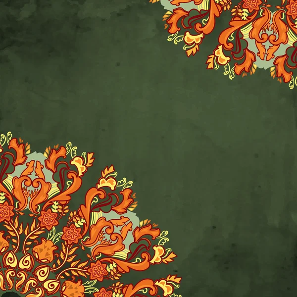 Paarse achtergrond met florale element, vectorillustratie — Stockvector