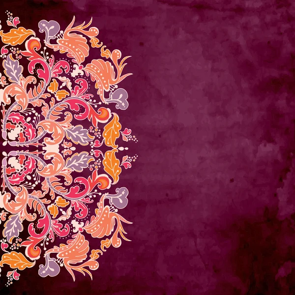 Διακοσμητικά γύρο δαντέλα floral μοτίβο. πολύχρωμη floral patte — Διανυσματικό Αρχείο